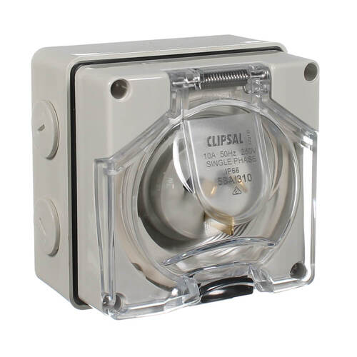 Clipsal 56 Series Appliance Inlet 3 Pin 10amp 250V IP66
