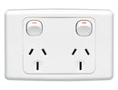Clipsal 2000 Series Double Switch Socket Outlet 10amp 250v