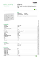 Clipsal 2000 Series Power Outlet