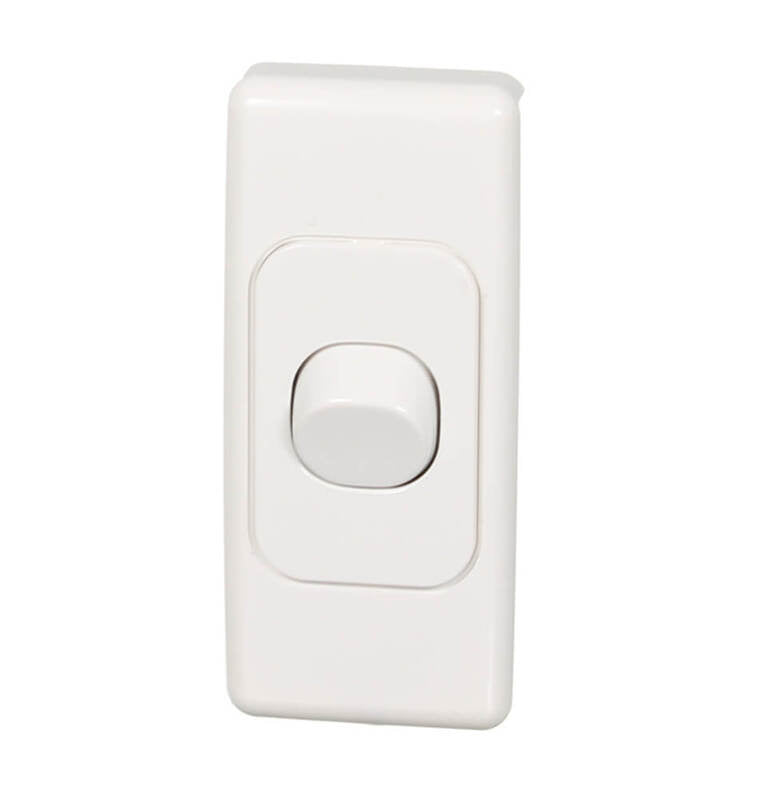 Clipsal 2000 Series 10amp 1 Gang Architrave Switch 250v 2030-WE