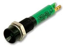 220v LED indicator Green/Black 6mm Panel Mount