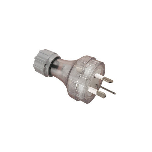 Clipsal 439SXHD-TR 10amp 3 pin Straight Extension Plug Transparent 250V