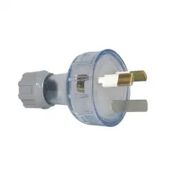 Clipsal 439S-TR 10amp 3 pin Straight Extension Plug Transparent 250V