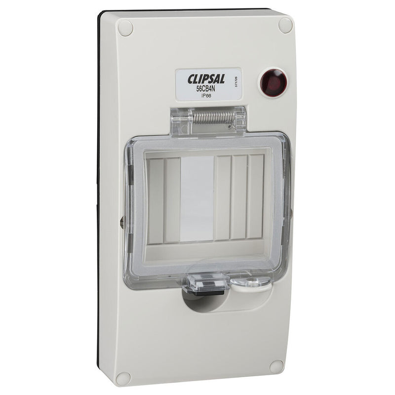 Clipsal 56 Series Mounting Cover Kit 4 Module With 240/415v Neon Grey