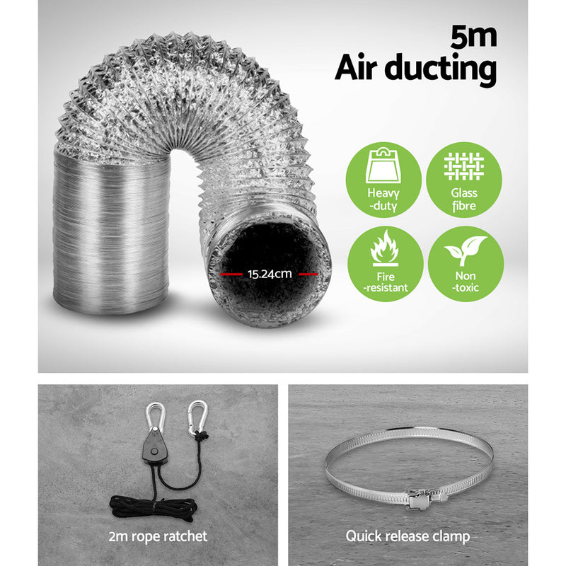 Greenfingers 6"Ventilation Kit Fan Grow Tent Kit Carbon Filter Duct Speed Controlled,Greenfingers 6"Ventilation Kit Fan Grow Tent Carbon Filter Duct Speed Controlled