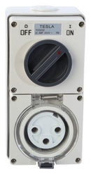 Elec 3 Pin 32amp Switched Socket Outlet 250v IP66