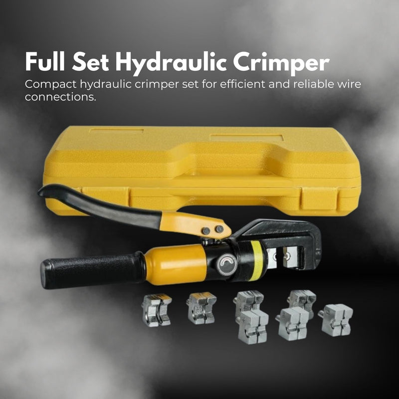 RYNOMATE 8 Ton Hydraulic Crimping Tool with 9 Dies( Yellow)