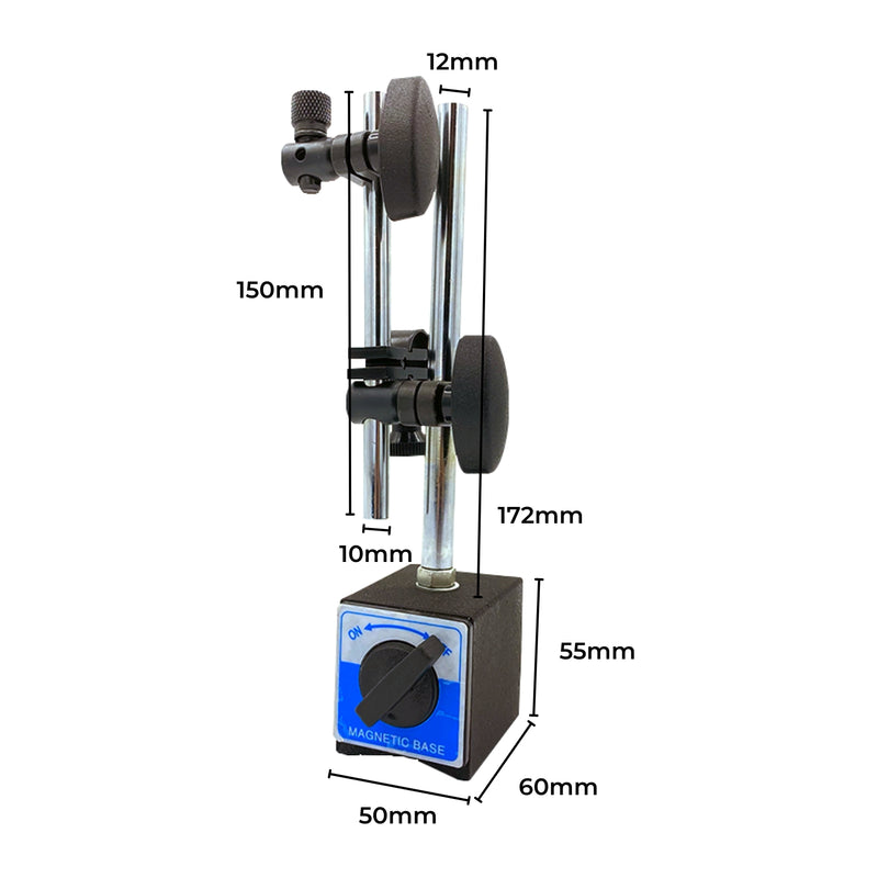 RYNOMATE Dial Indicator Gauge Magnetic Base with 22 Indicator Point Set (Blue)