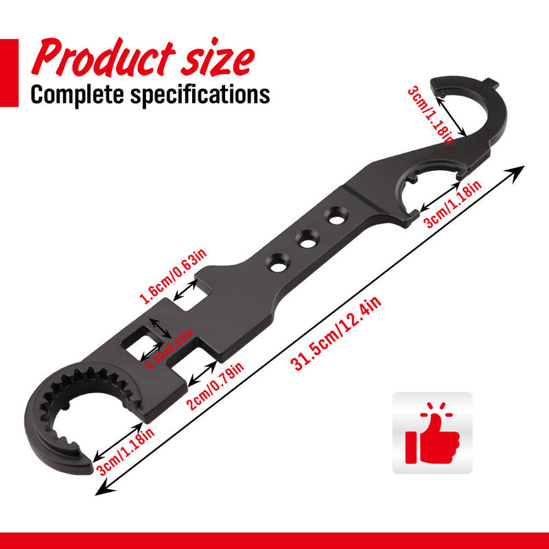 12inch Multipurpose Wrench Tool Bottle Opener Repair Tools Spanner Portable