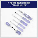 12Pc Screwdriver Set Double Sided Screw Driver Bit Stubby Repair Tool Vanadium