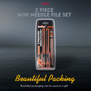 HORUSDY 2Pc 6.1" Flat Mini Needle File Set Metal Wood Carving Carpentry Tool