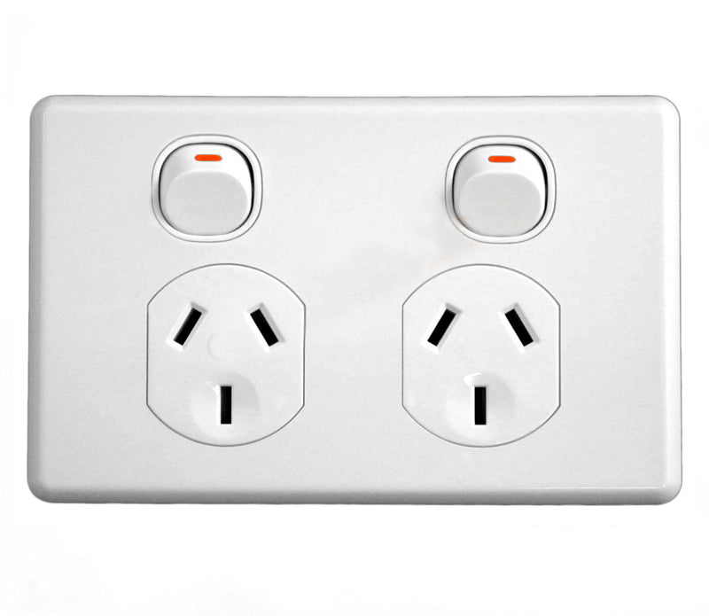Clipsal Classic C2000 Series Double Switch Socket Outlet 10amp 250v